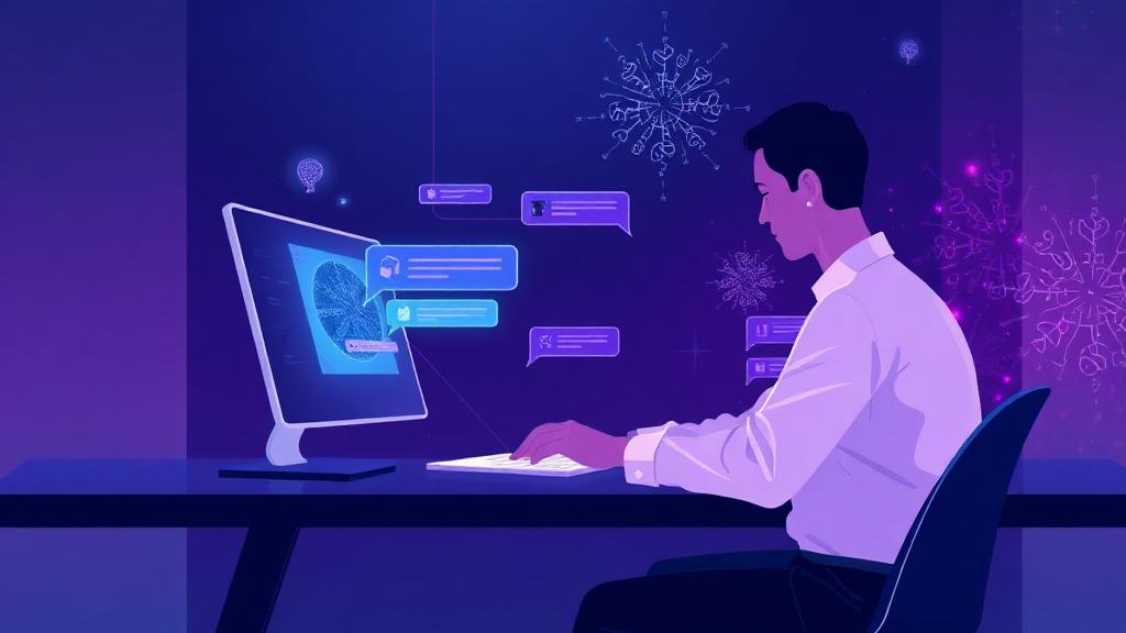 Person typing a structured prompt into an AI chat interface