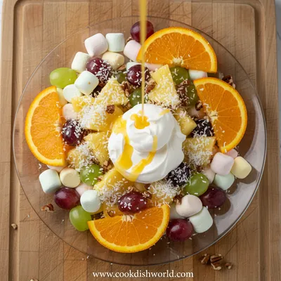 Ambrosia Salad Recipe – Creamy Fruit Salad - cooking process