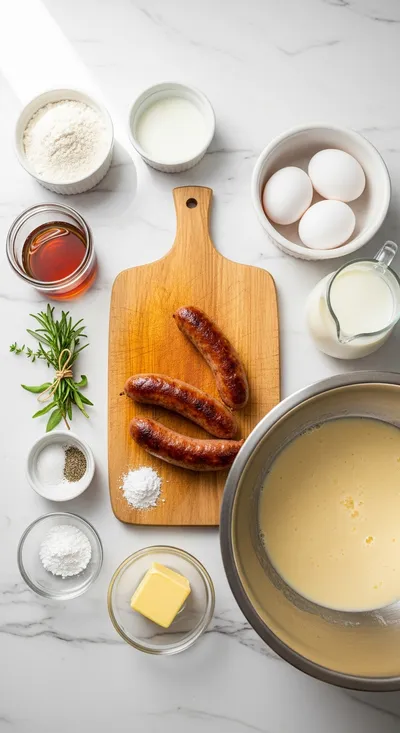 Easy Beef Sausage Pancake Muffins - cooking process