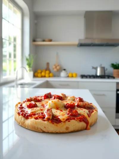 Breakfast Pizza With Beef Sausage Gravy