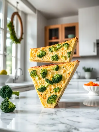 Broccoli Cheddar Crustless Quiche