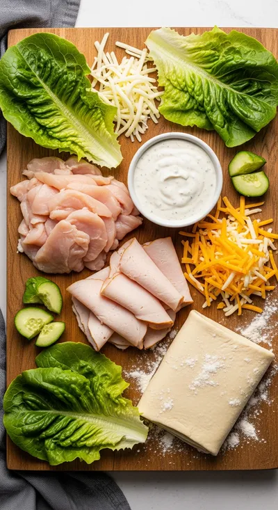 Easy Chicken Turkey Ranch Pinwheels - cooking process