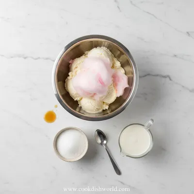 Cotton Candy Ice Cream Recipe - cooking process