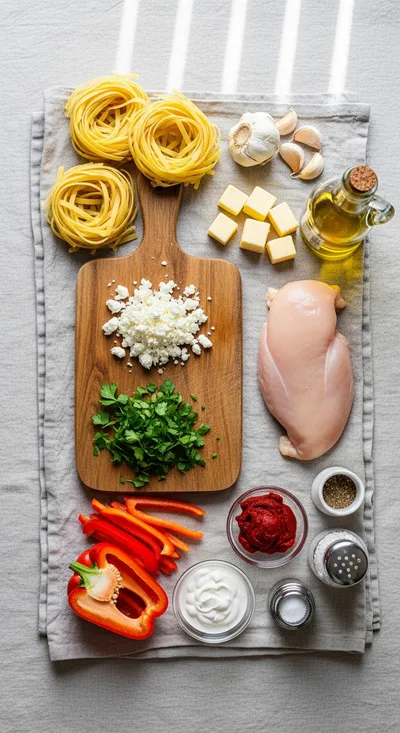 Cowboy Butter Chicken Linguine - cooking process