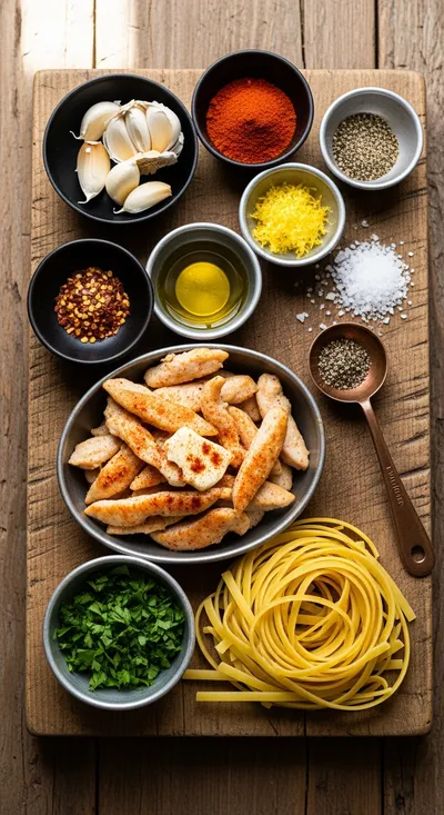 Cowboy Chicken Butter Linguini - cooking process