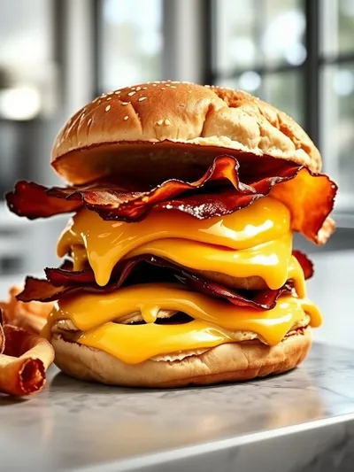 Crack Breakfast Sliders – Turkey Bacon, Egg & Cheese