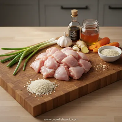 Crockpot Teriyaki Chicken - cooking process