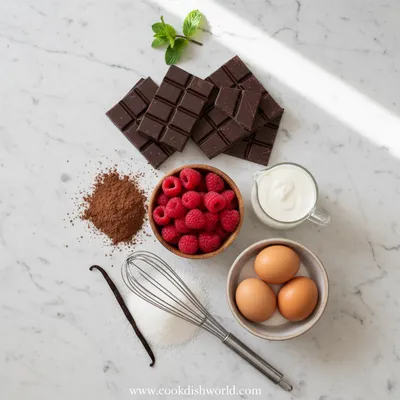 Dark Chocolate Raspberry Mousse Cake - cooking process