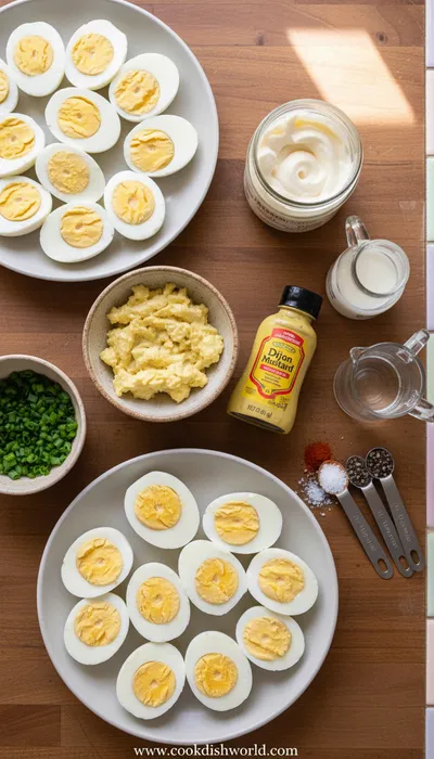 Easy Classic Deviled Eggs - cooking process