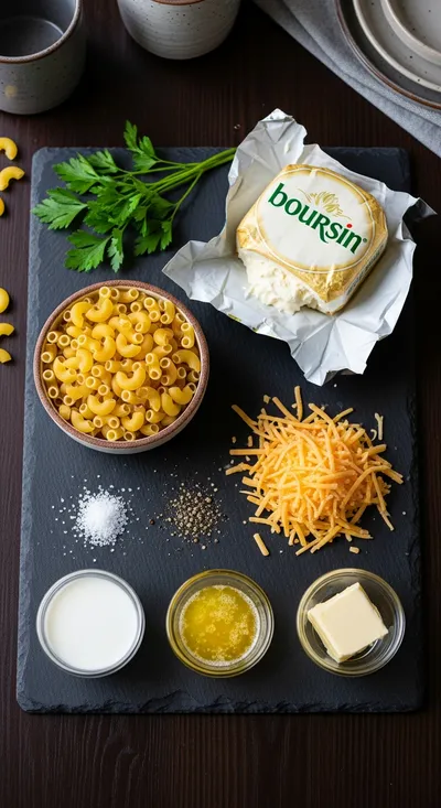 Easy Boursin Mac and Cheese - cooking process