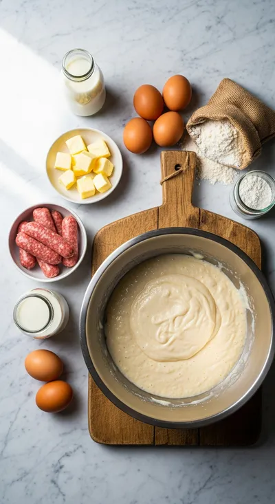 Easy Sausage Pancake Muffins - cooking process