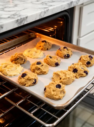 Soft Blueberry Cheesecake Cookies – Fresh Berry Delight - cooking process