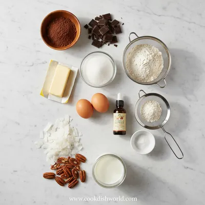 German Chocolate Cupcakes – Mini Chocolate Cakes - cooking process