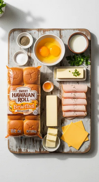 Hawaiian Roll Breakfast Slider - cooking process