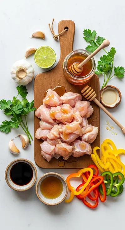 Honey Garlic Chicken Bites – Easy One-Pan Stir-Fry - cooking process