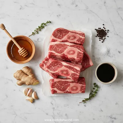 Honey Ginger Short Ribs - cooking process