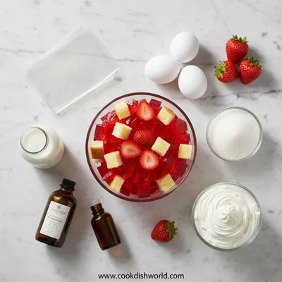 Jelly Custard Trifle - cooking process