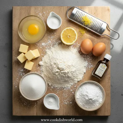 Soft & Chewy Lemon Cookies - ingredients preparation