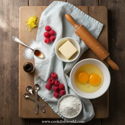 Lemon Raspberry Cookies - cooking process