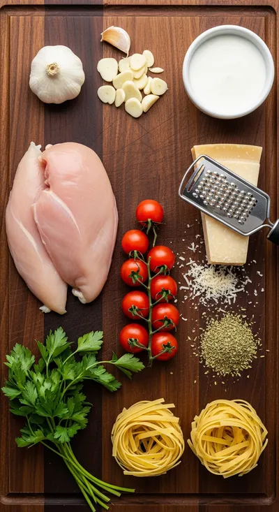 Marry Me Chicken Pasta - cooking process