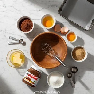 Nutella Brownies – Ooey Gooey Chocolate Delight - cooking process