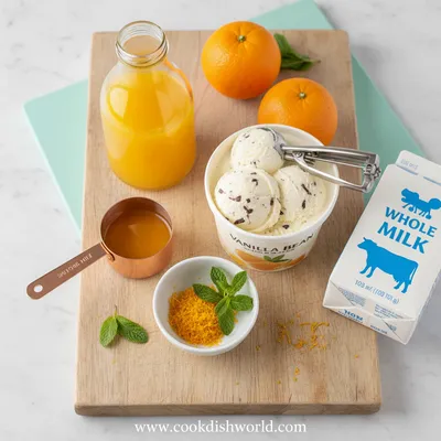 Orange Creamsicle Milkshake - cooking process