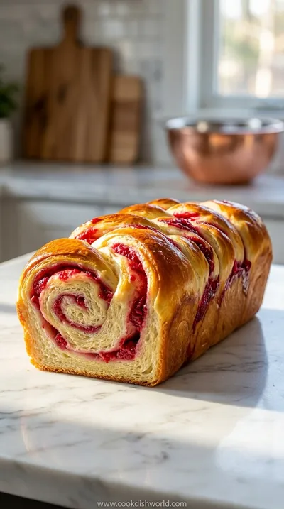 Raspberry Swirl Brioche Loaf Recipe