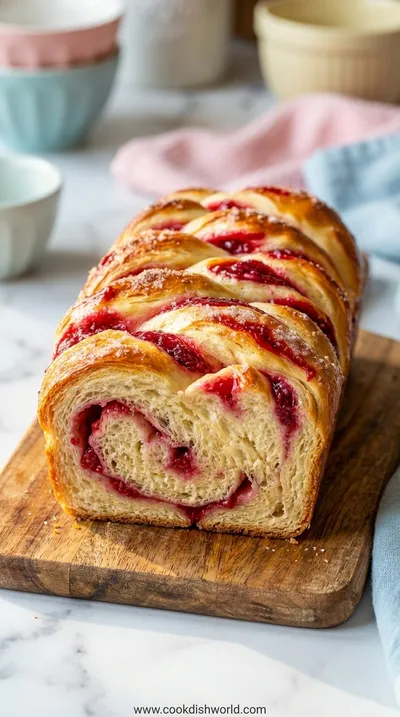 Raspberry Swirl Brioche Loaf - Easy Breakfast & Dessert