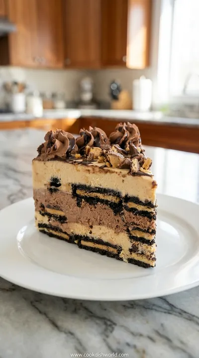 Reeses Peanut Butter Chocolate Icebox Cake
