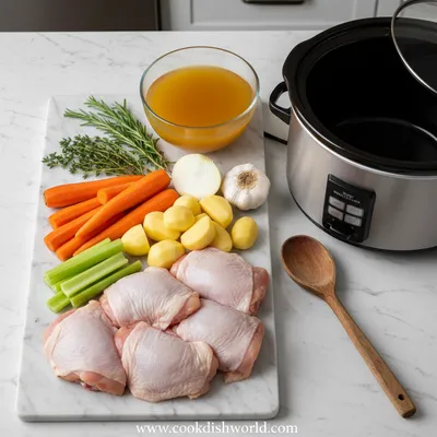Slow Cooker Chicken Stew Recipe - cooking process