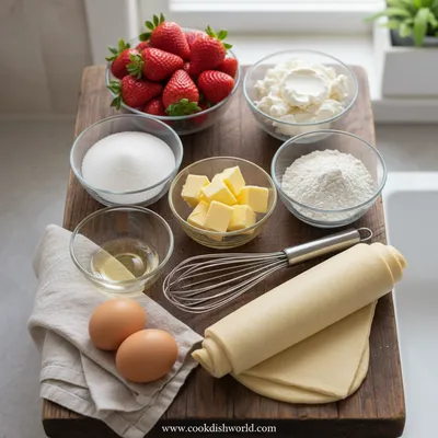 Strawberry Cream Cheese Heart Danishes - cooking process