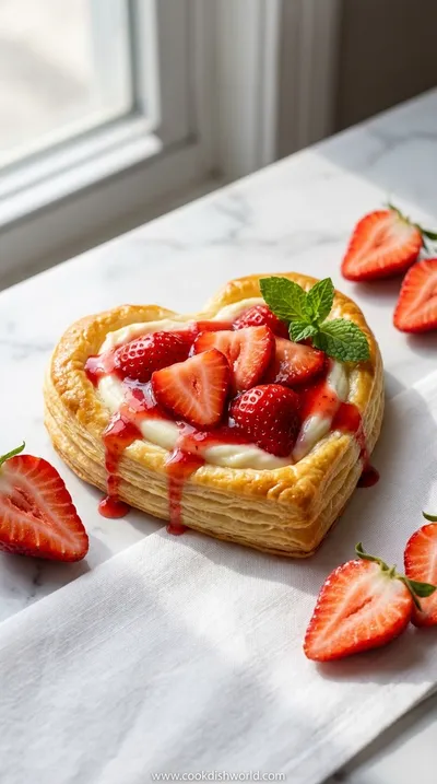 Strawberry Cream Cheese Heart Danishes