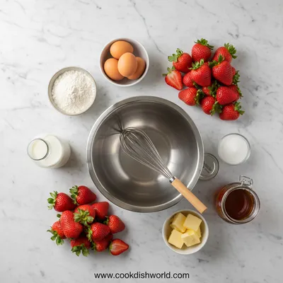 Easy 30‑Minute Strawberry Pancakes - cooking process