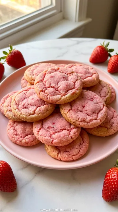 Strawberry Sugar Cookies – Soft Chewy Treat