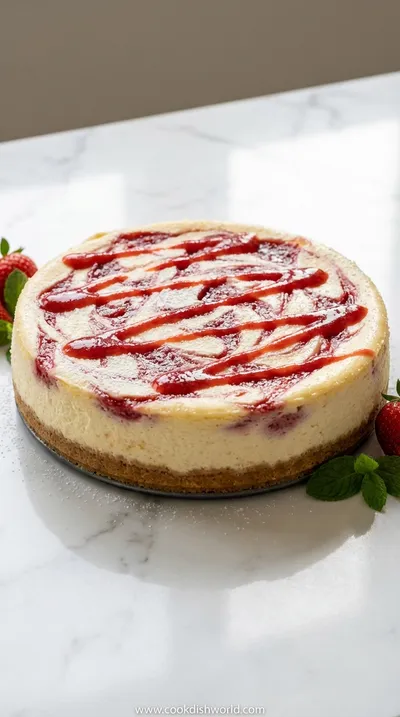 Strawberry Swirl Cheesecake