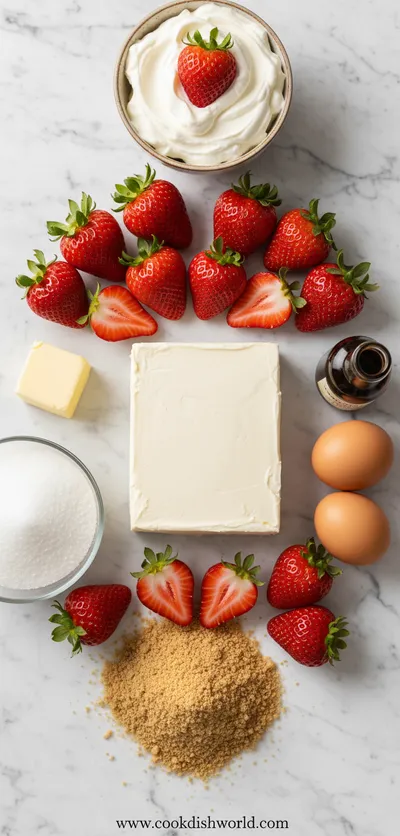 Strawberry Swirl Cheesecake - cooking process