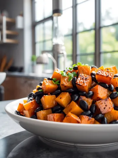 Sweet Potato Breakfast Hash With Black Beans