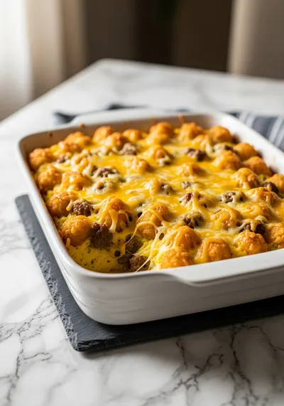 Tater Tot Sausage Breakfast Casserole