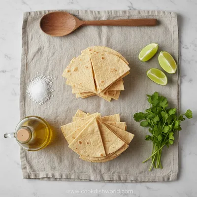 Crispy Homemade Tortilla Chips - cooking process