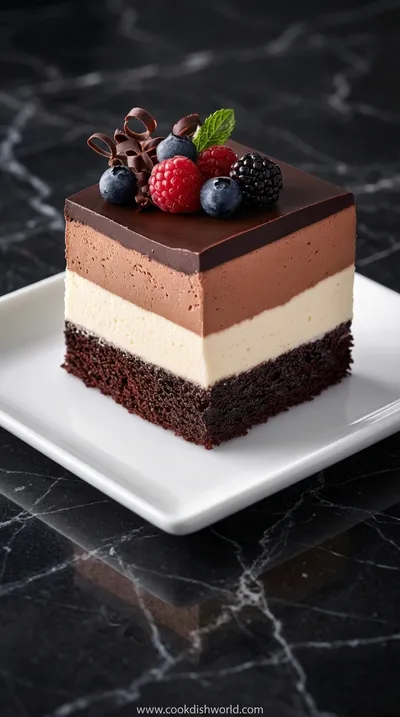 Triple Chocolate Mousse Cake