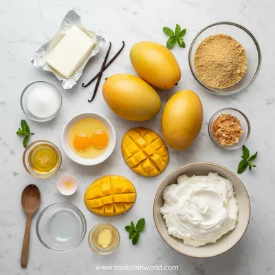 Tropical Mango Cheesecake – Bright, Creamy Delight - cooking process