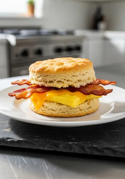 Turkey Bacon, Egg, and Cheese Biscuit Bake