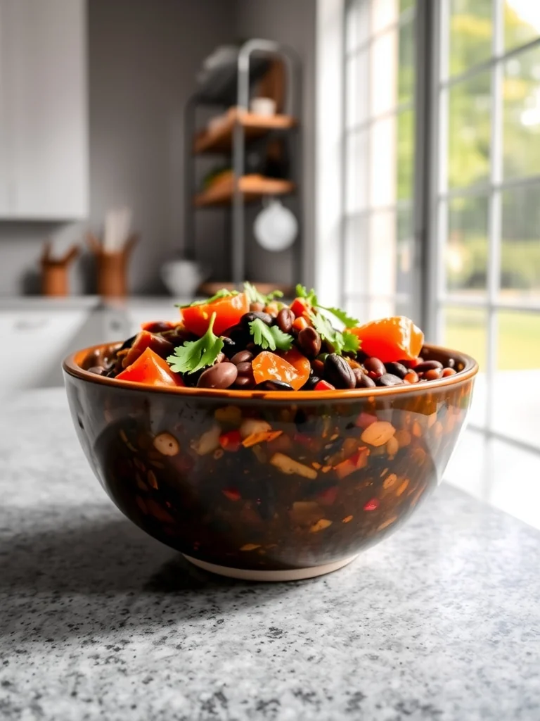 Vegan Black Bean & Lentil Chili