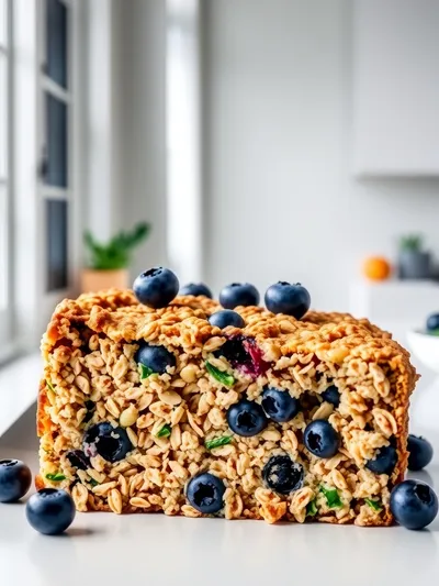 Zucchini Blueberry Baked Oatmeal